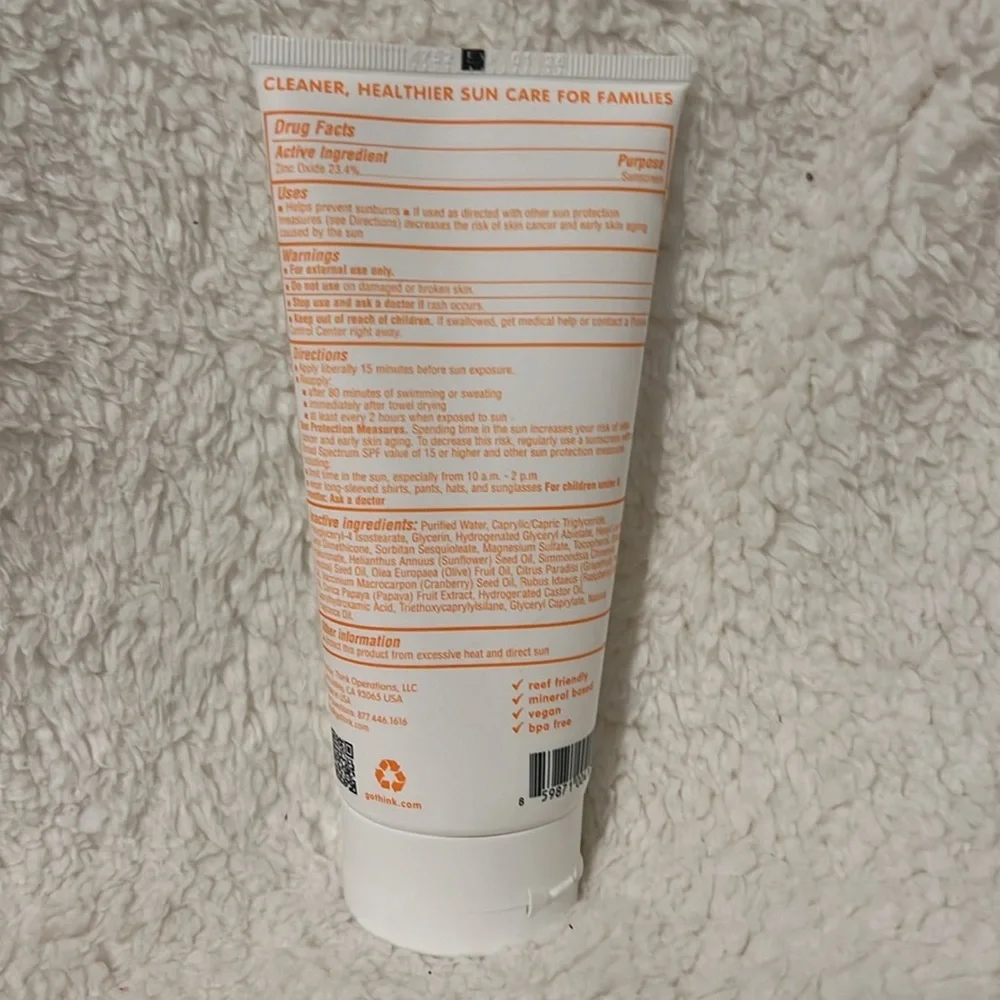 Think baby zinc oxide sunscreen spf 50